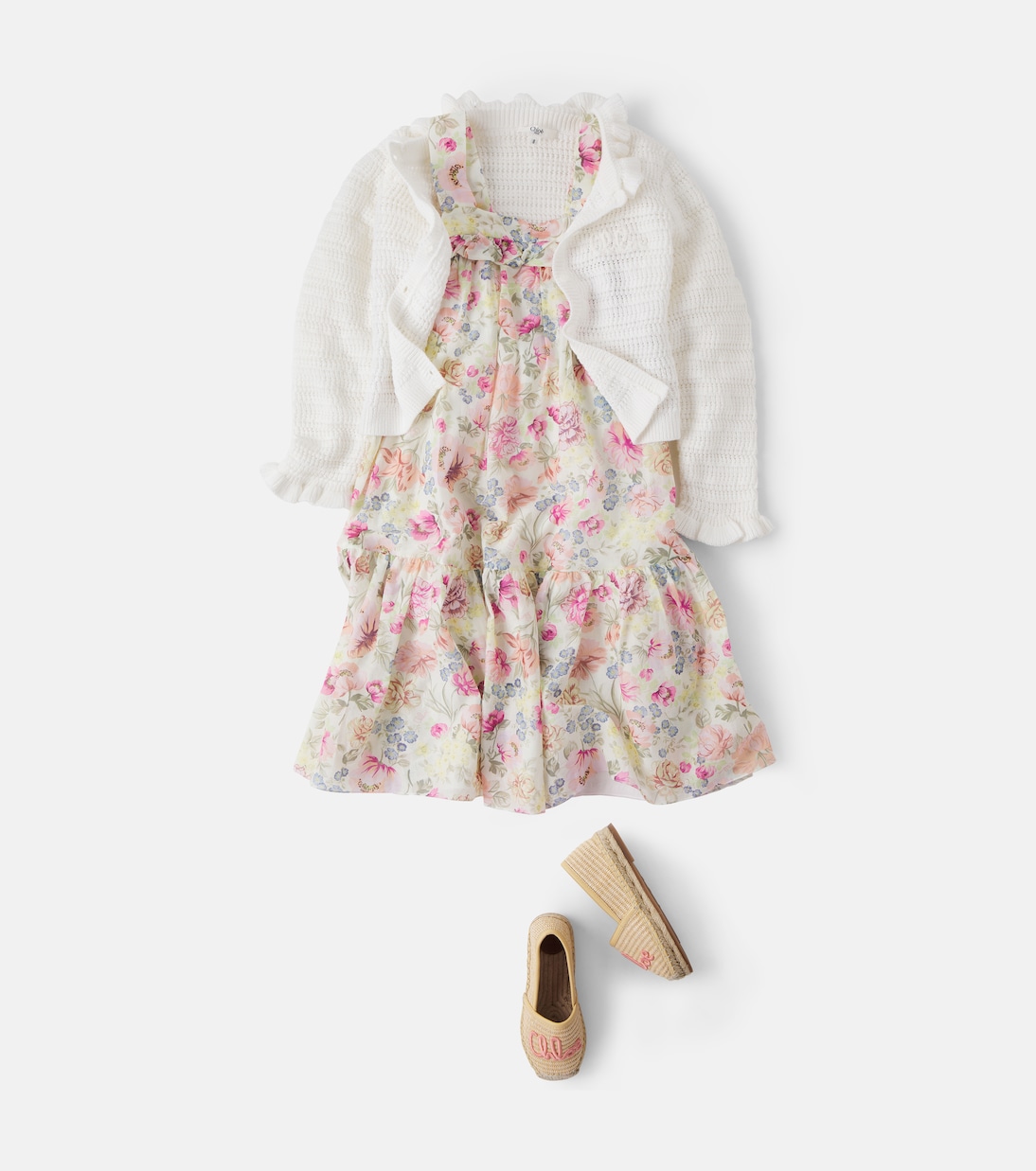 Floral cotton dress | Chloé Kids