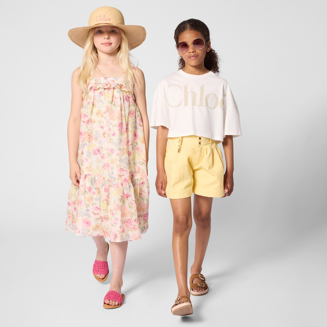 Robe en coton à fleurs | Chloé Kids
