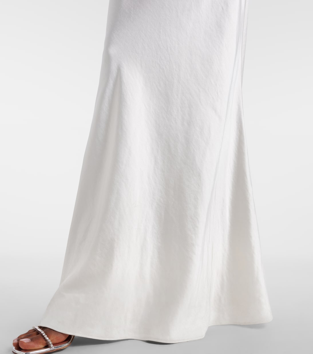 Lace-trimmed georgette and satin gown | Self-Portrait