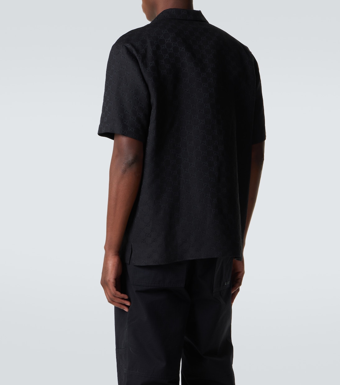 Camicia da bowling in GG Canvas in misto lino | Gucci