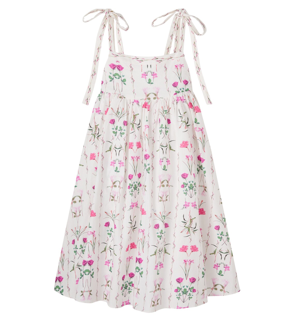 Robe en coton et lin à fleurs | Petite Amalie  