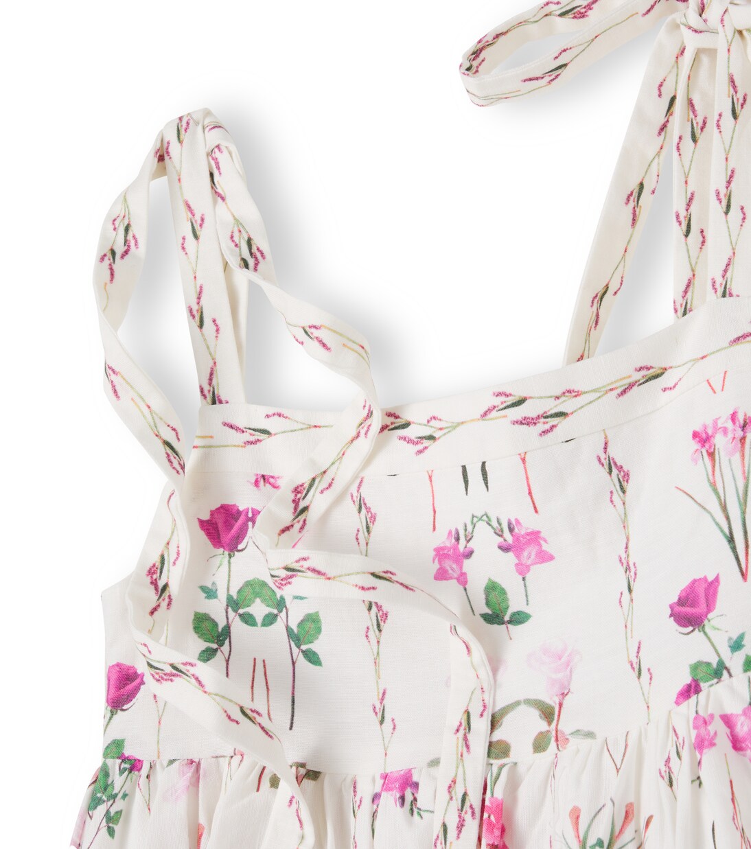 Robe en coton et lin à fleurs | Petite Amalie  