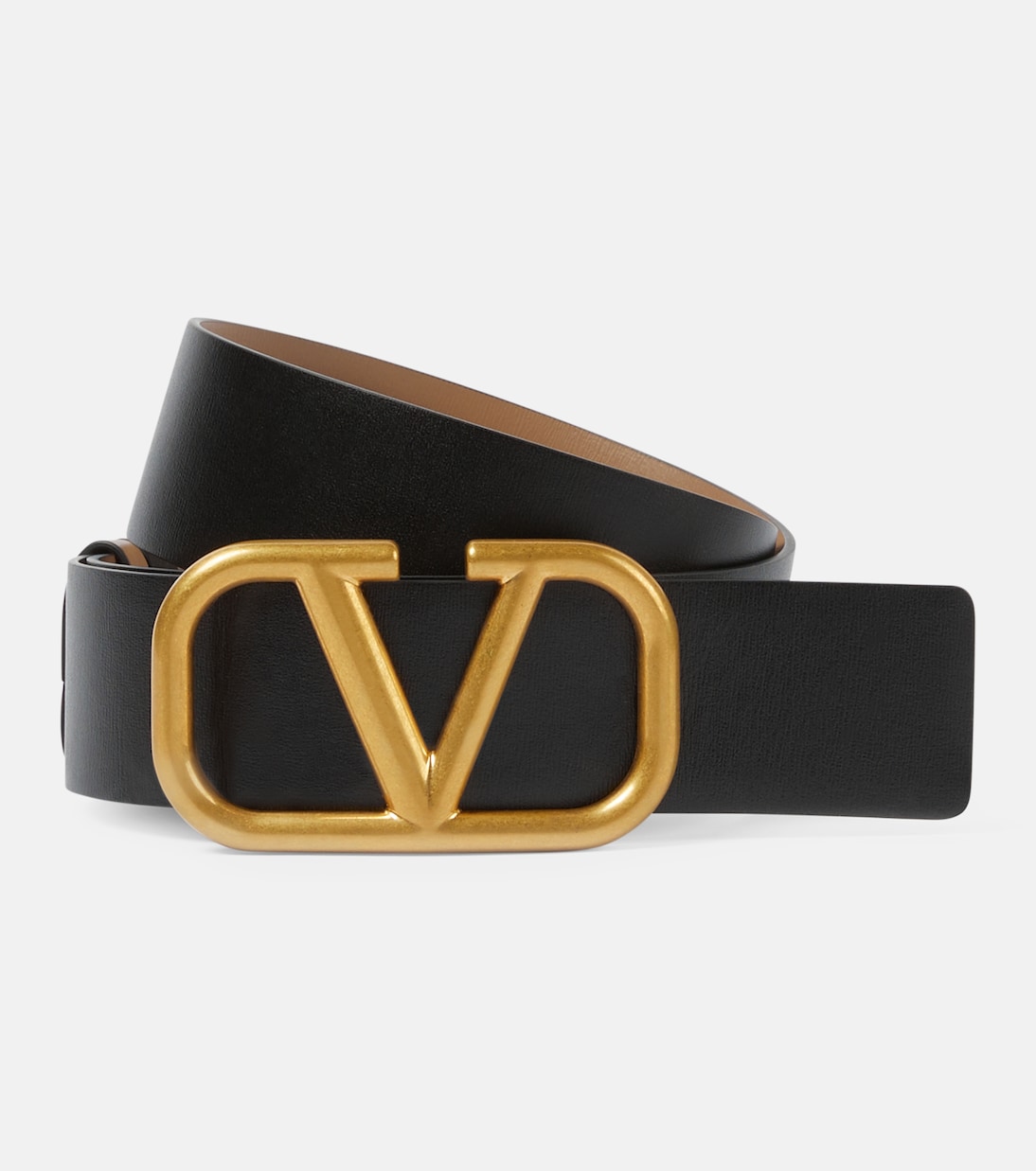 Cintura Reversibile in Pelle con Logo VSignature di Valentino Garavani, Modello 40