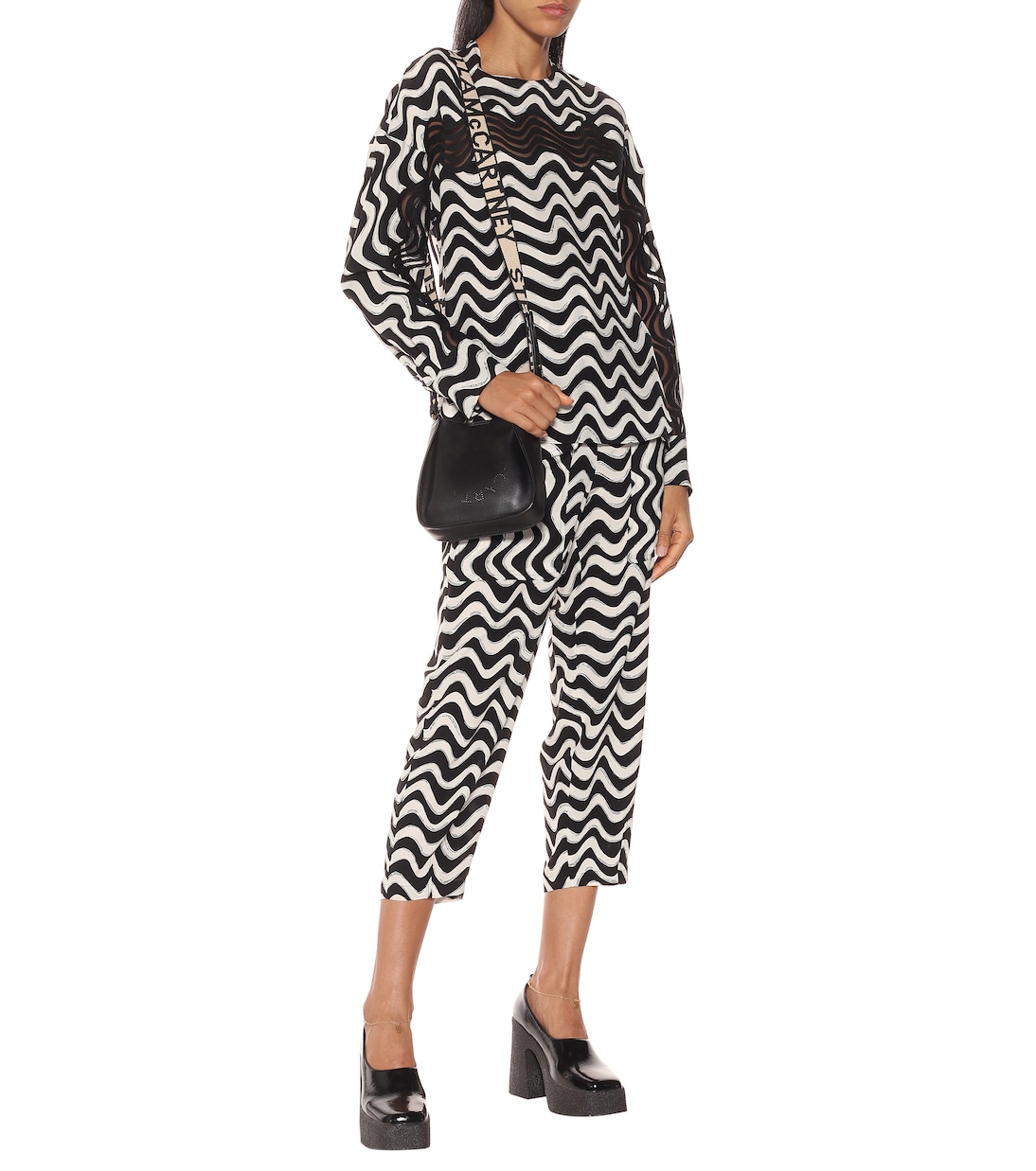 Pantaloni Cecilia a stampa in seta | Stella McCartney