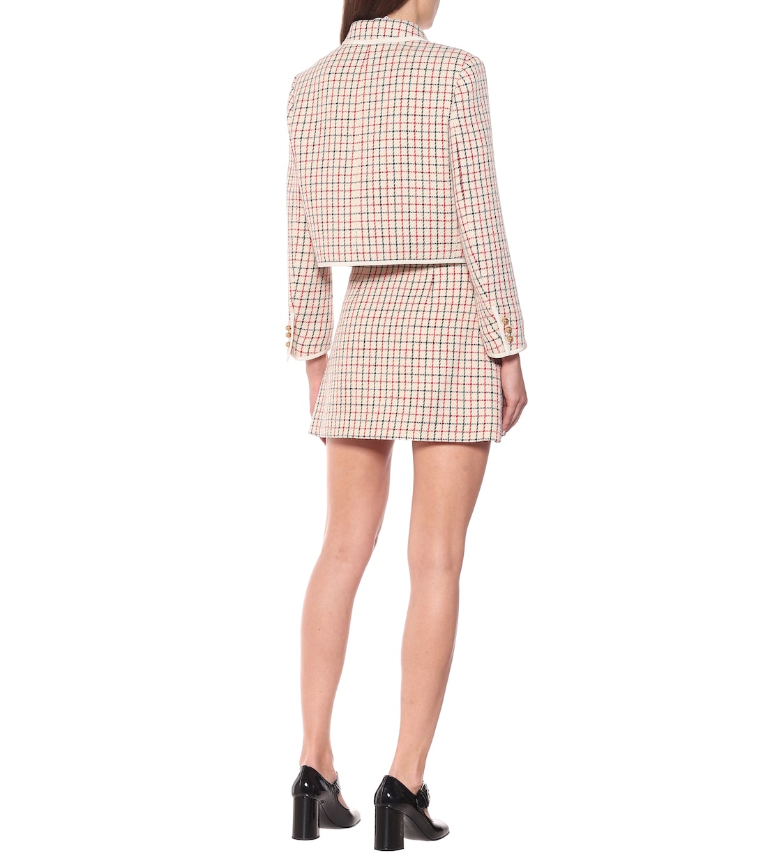 Giacca a quadretti in lana | Miu Miu