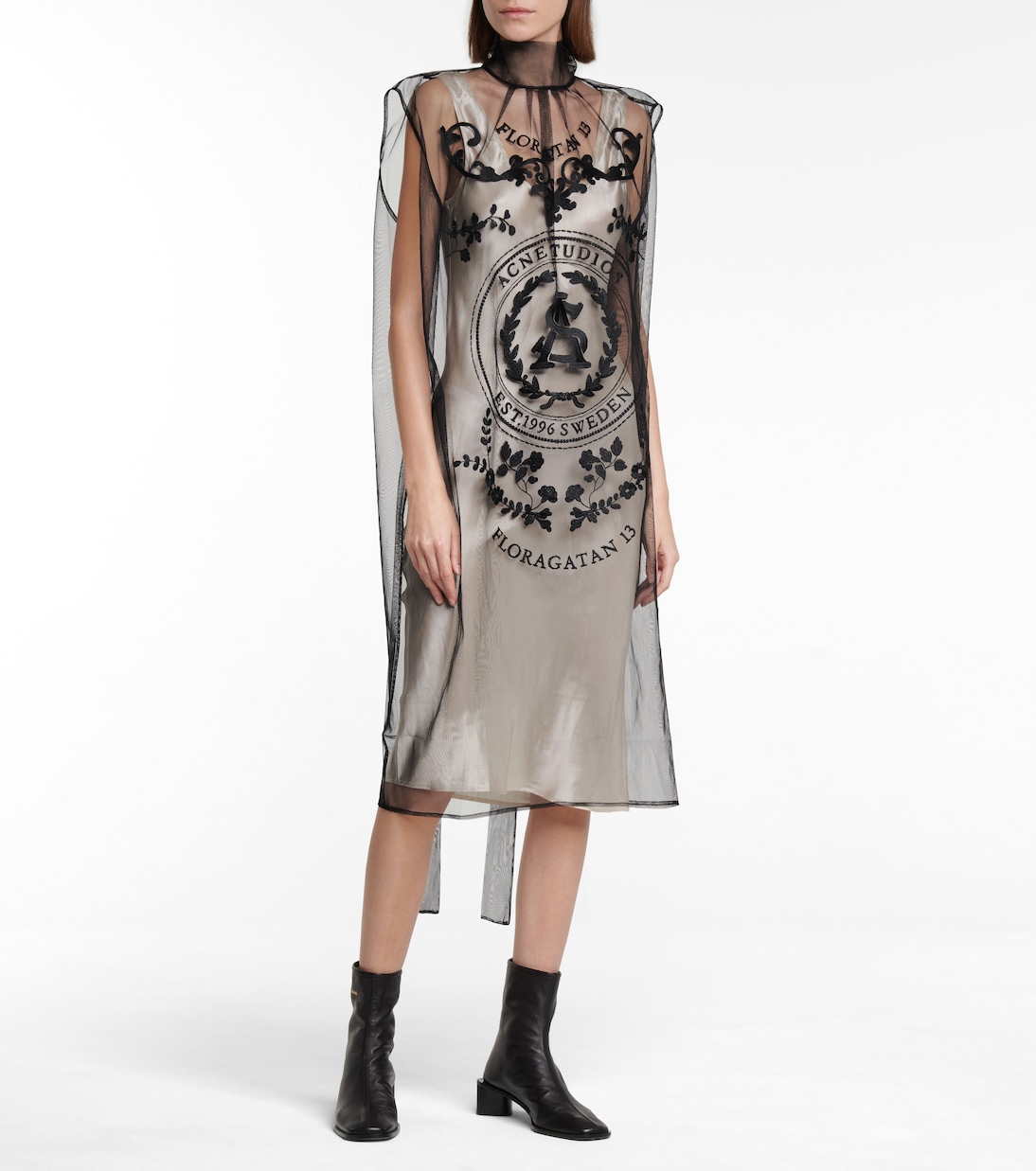 Midikleid aus Tüll und Satin | Acne Studios