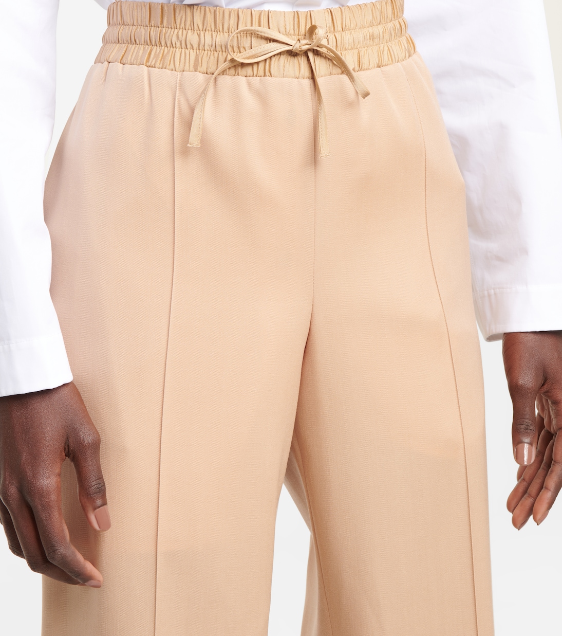 High-Rise Jogginghose Slim aus Wolle | Jil Sander