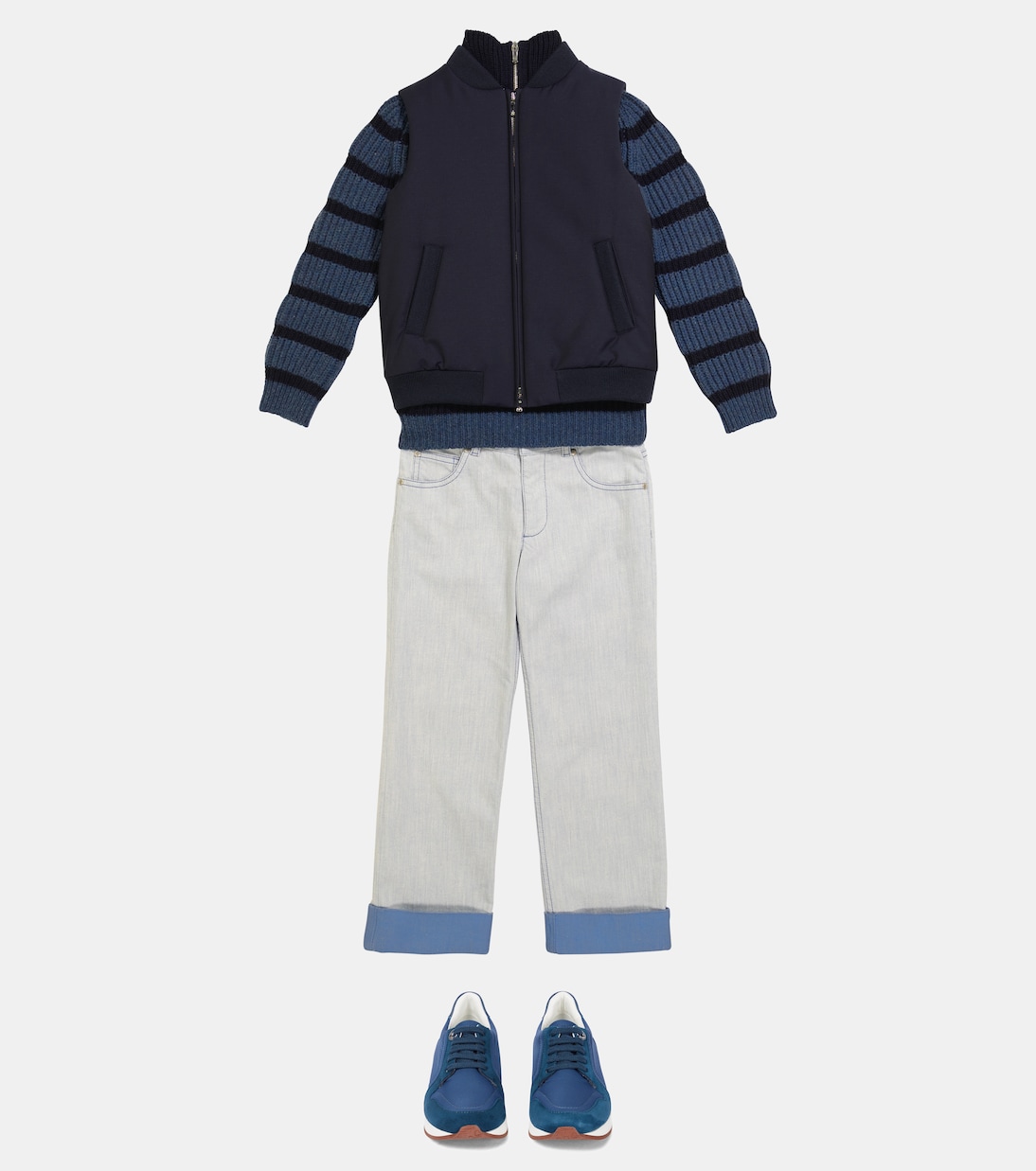 Gabe padded stretch-wool vest | Loro Piana Kids