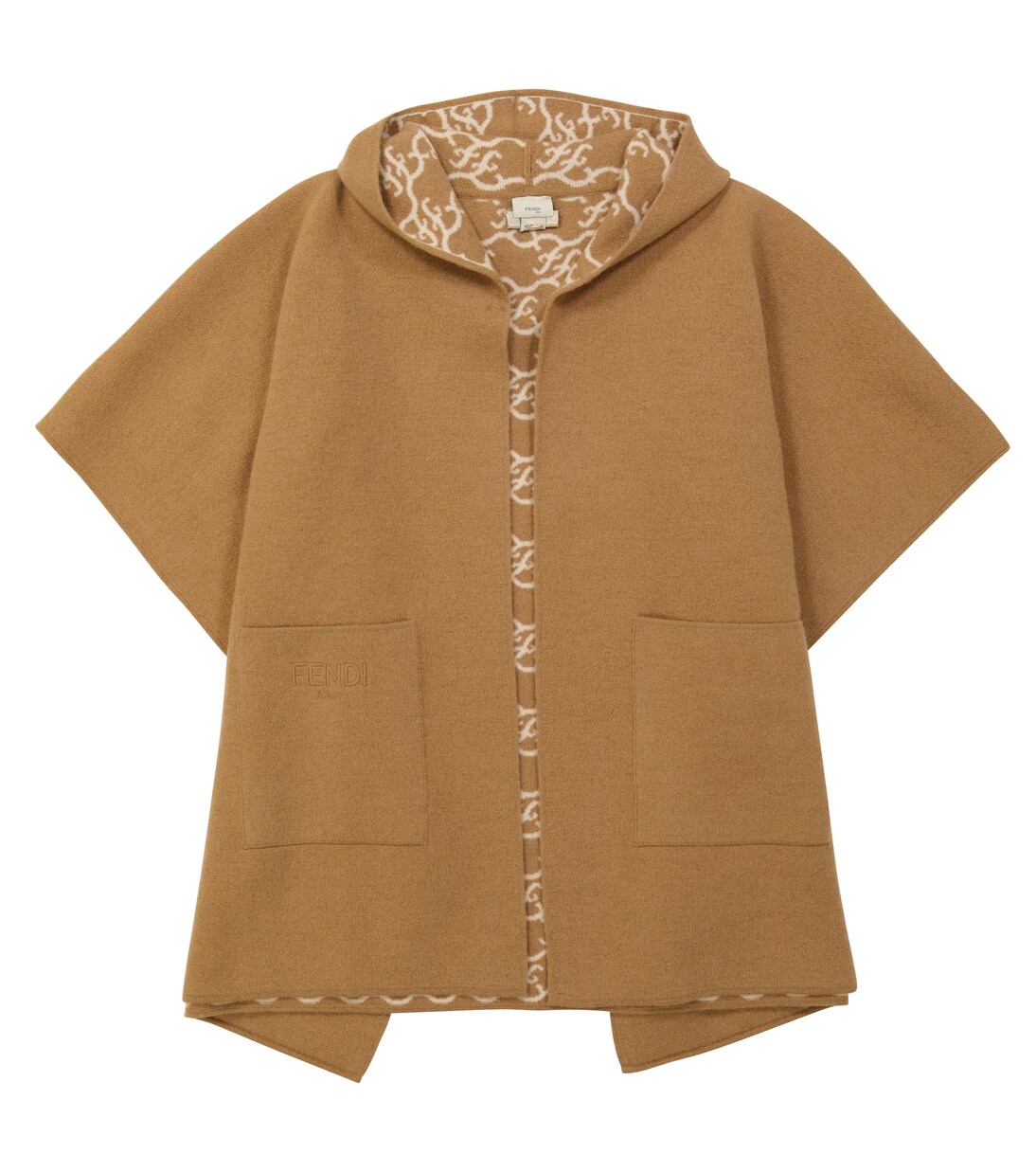 FF Karligraphy wool-blend cape | Fendi Kids