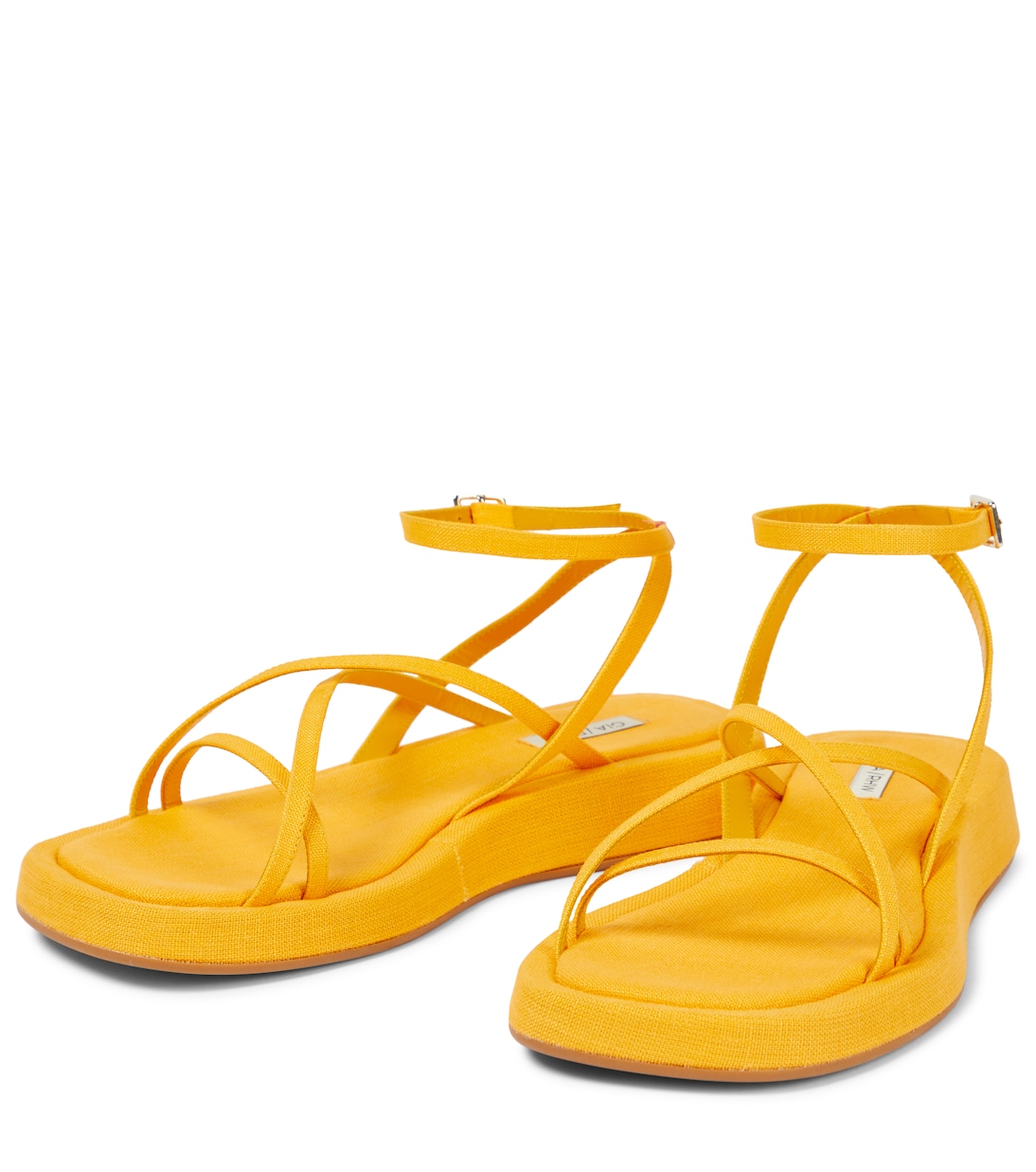 Sandalias Rosie 16 de piel y lino | Gia Borghini