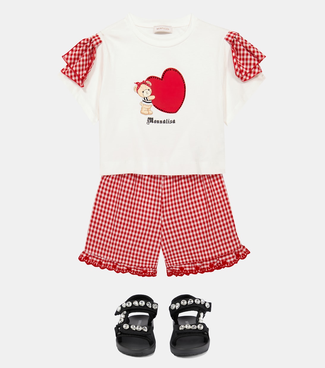 Camiseta de algodón con adornos | Monnalisa