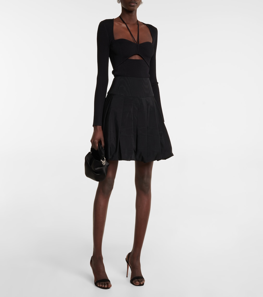 Pleated cotton-blend skirt | Oscar de la Renta