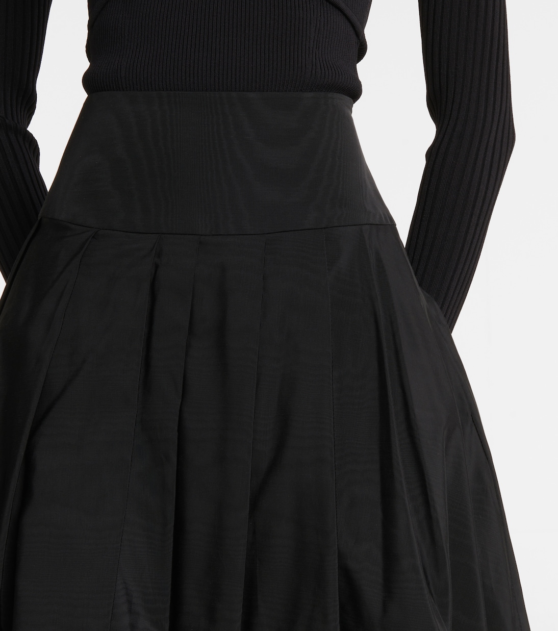 Pleated cotton-blend skirt | Oscar de la Renta