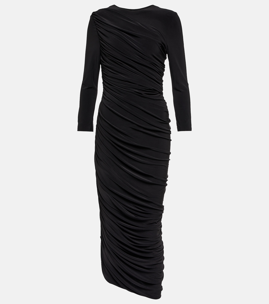 Diana ruched jersey midi dress | Norma Kamali