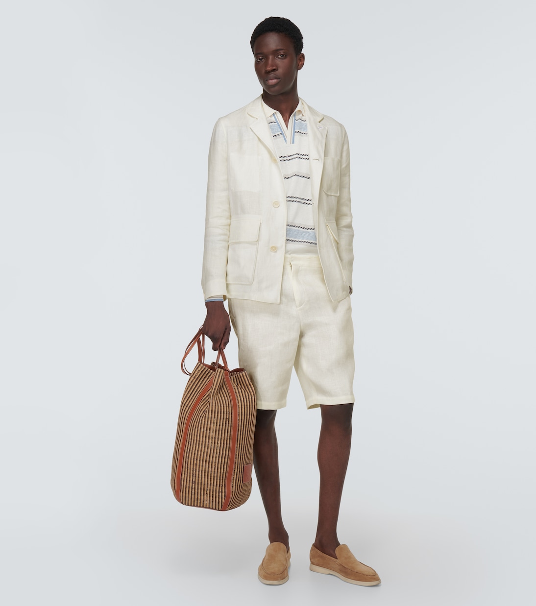 Majuro linen Bermuda shorts | Loro Piana