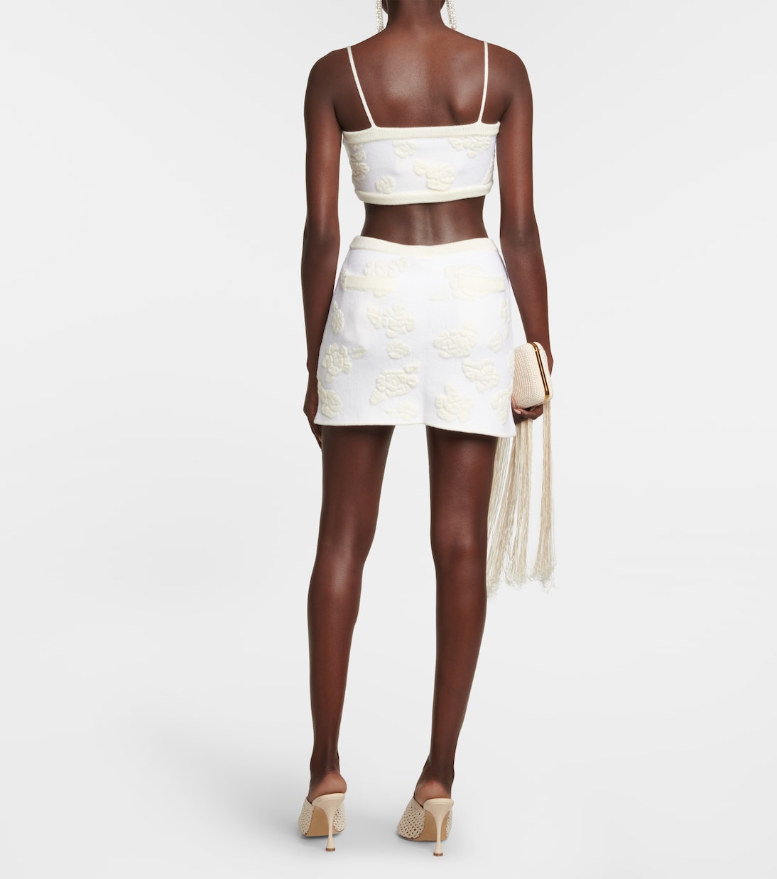 Embroidered wool-blend crop top | Magda Butrym