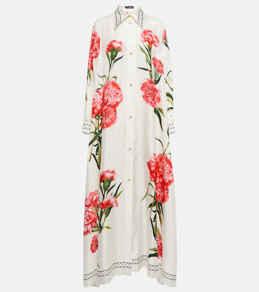 Floral-printed silk twill kaftan | Dolce&Gabbana