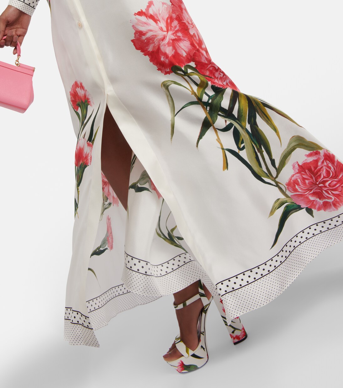 Floral-printed silk twill kaftan | Dolce&Gabbana