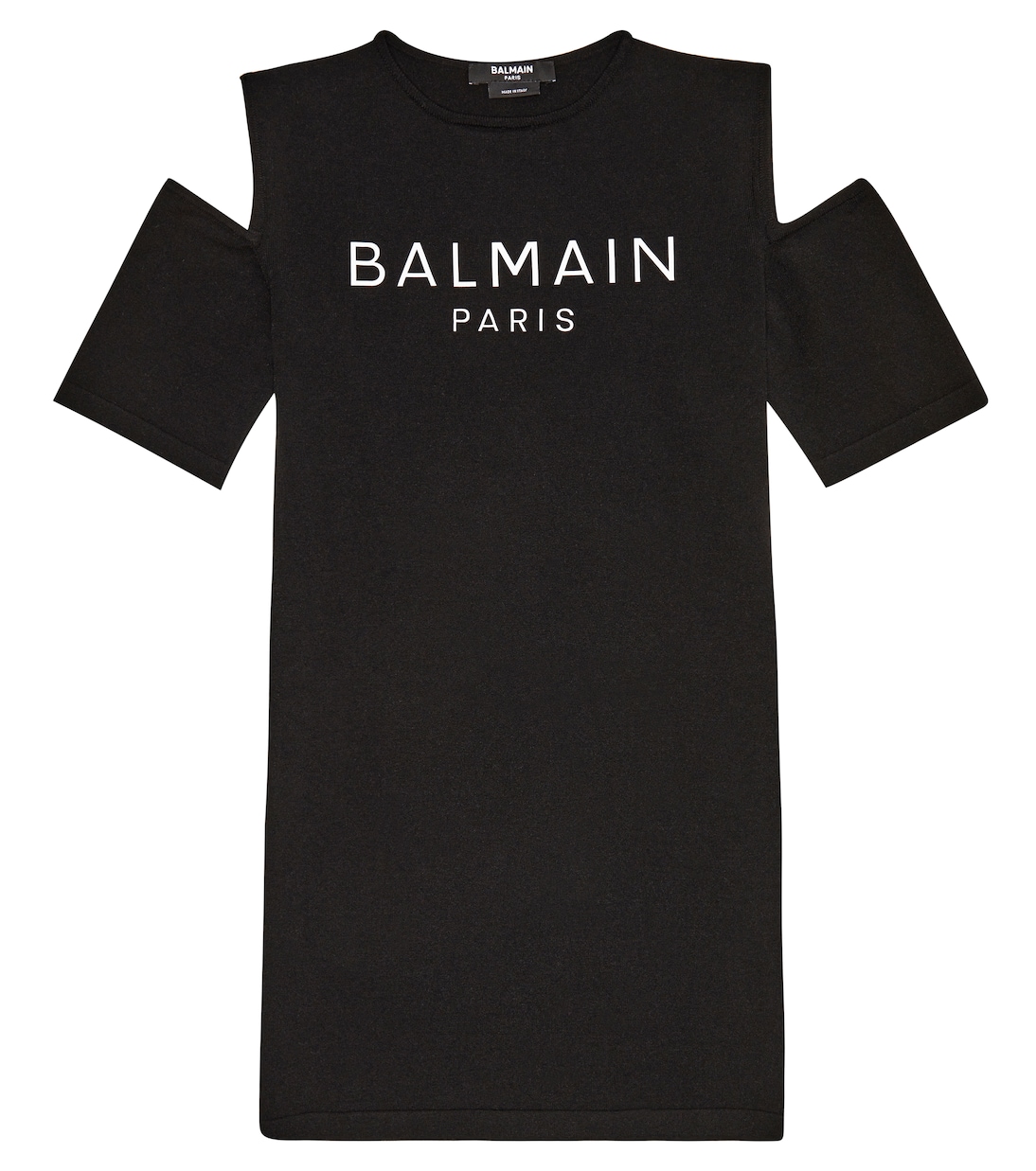 Abito con spalle scoperte e logo | Balmain Kids