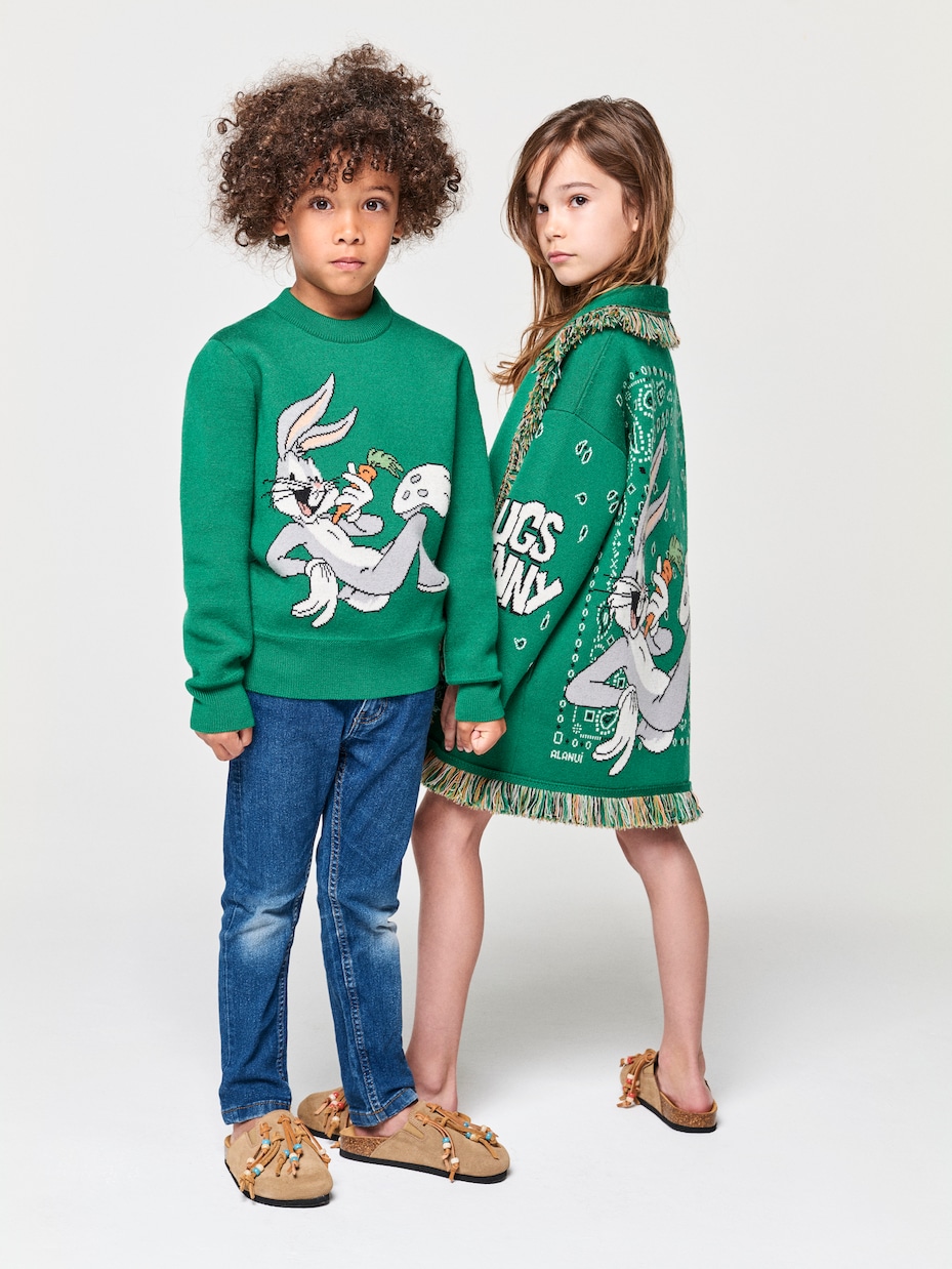 x Looney Tunes Bugs Bunny jacquard virgin wool sweater | Alanui Kids