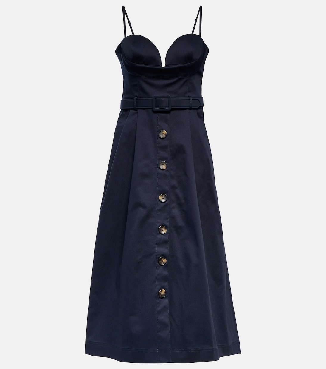 Vestido midi en mezcla de algodón | Carolina Herrera