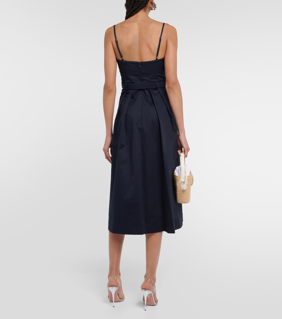Vestido midi en mezcla de algodón | Carolina Herrera