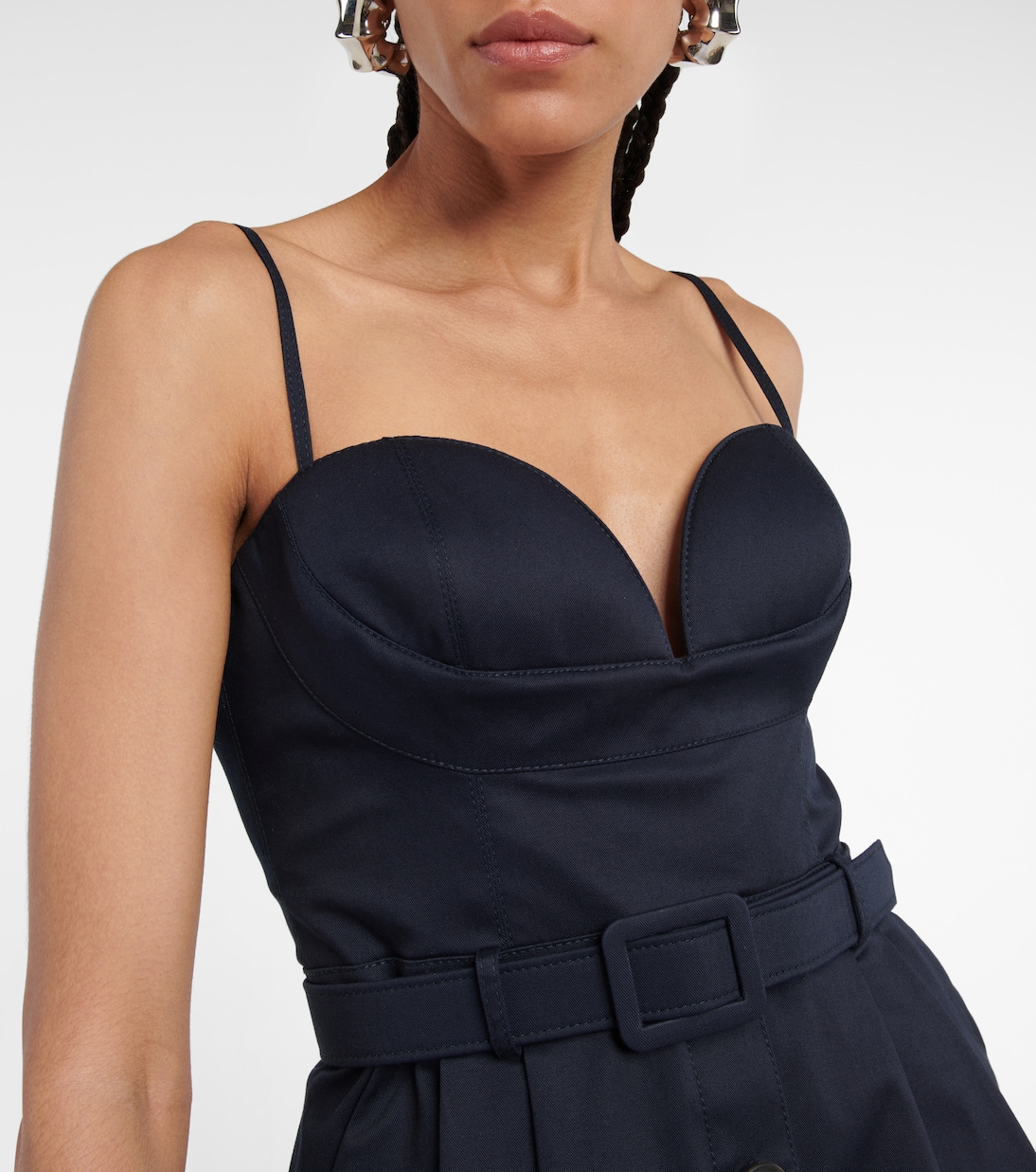 Vestido midi en mezcla de algodón | Carolina Herrera