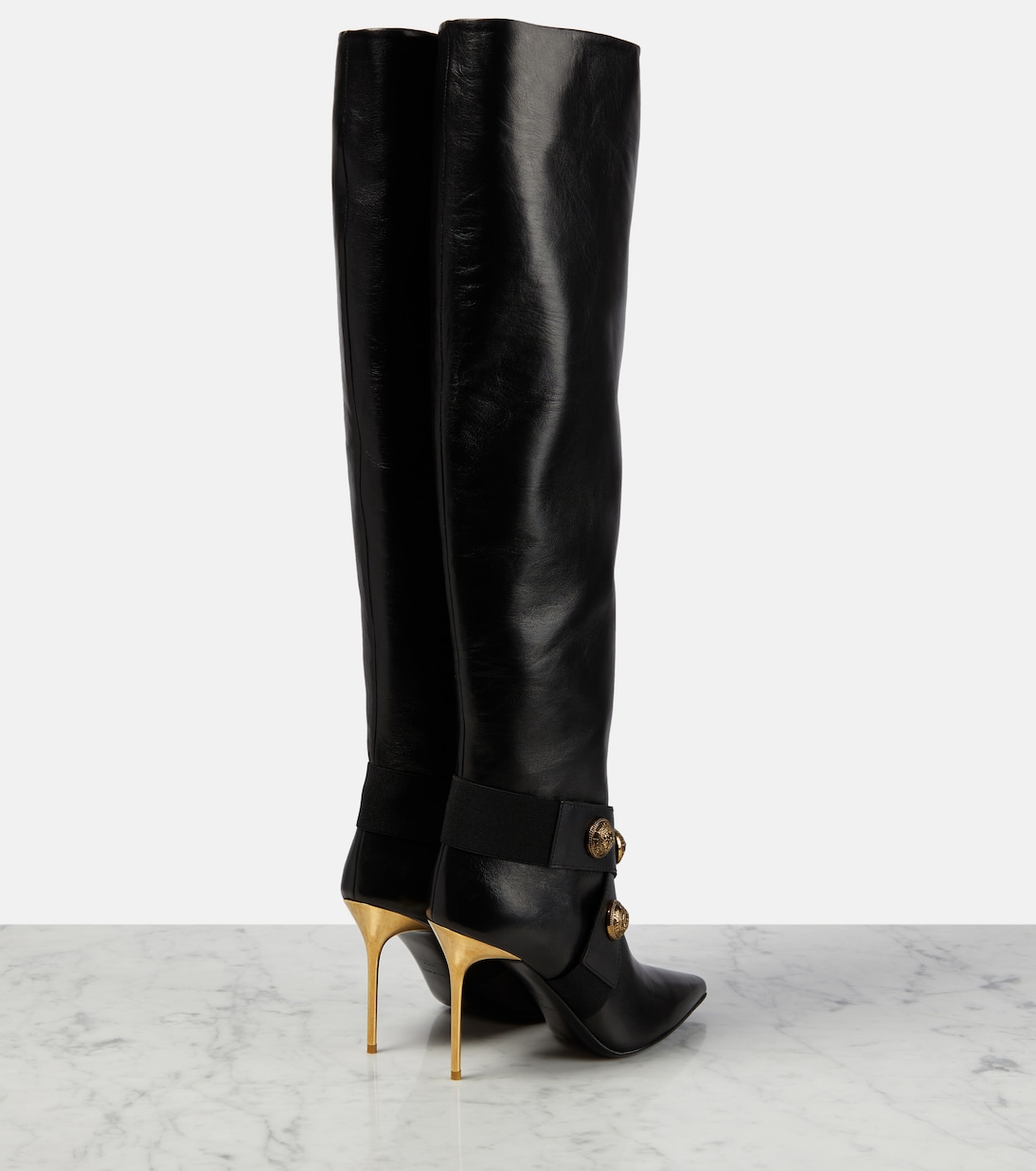Alma leather knee-high boots | Balmain