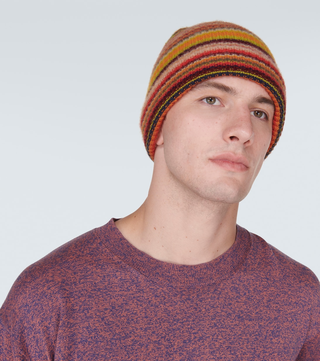 Berretto in cashmere a righe | The Elder Statesman