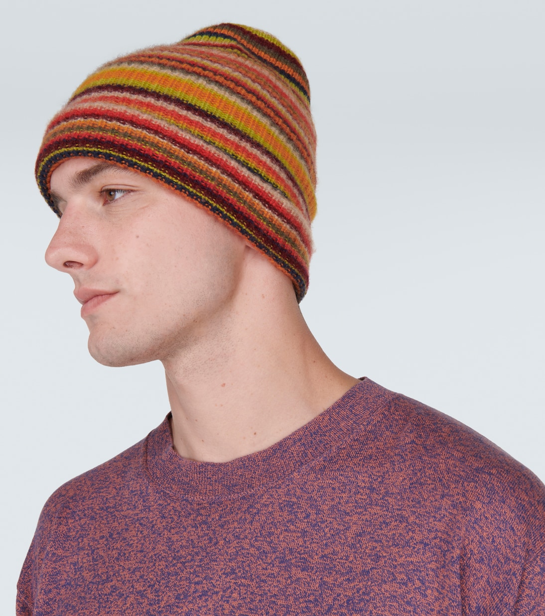 Berretto in cashmere a righe | The Elder Statesman