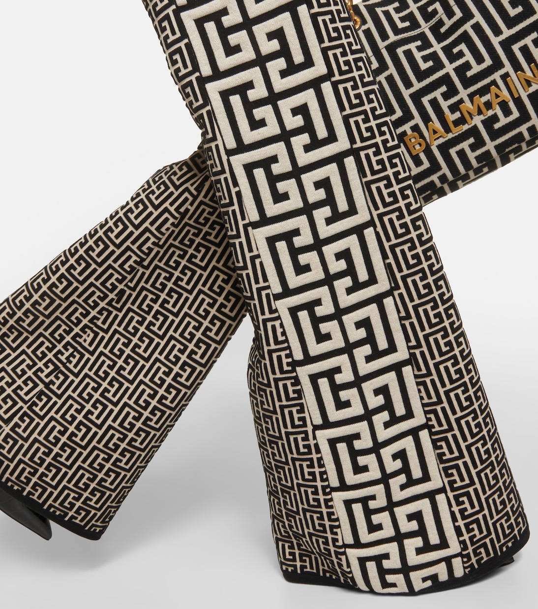 Pantalon évasé en laine mélangée | Balmain