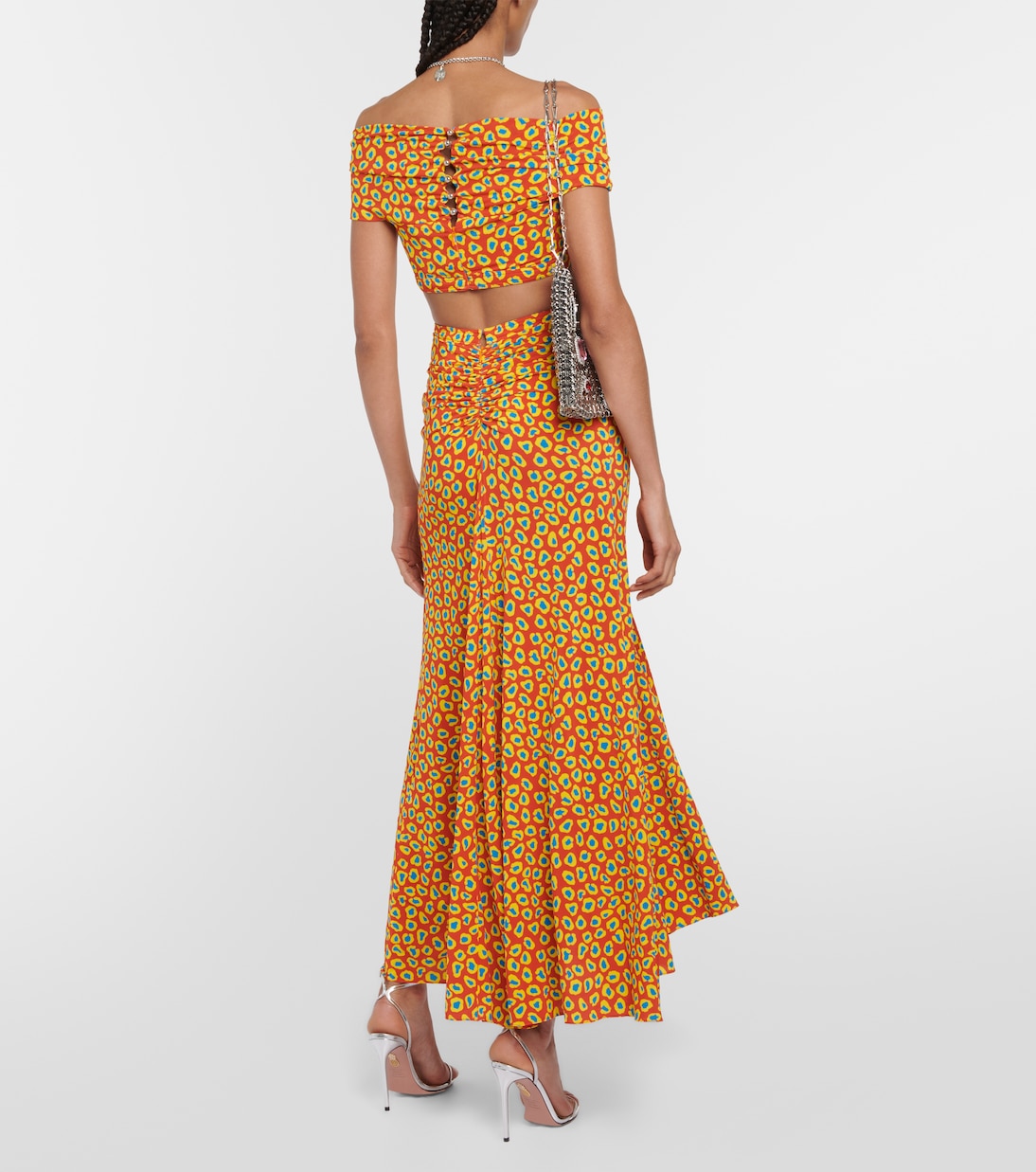 Printed strapless crop top | Rabanne