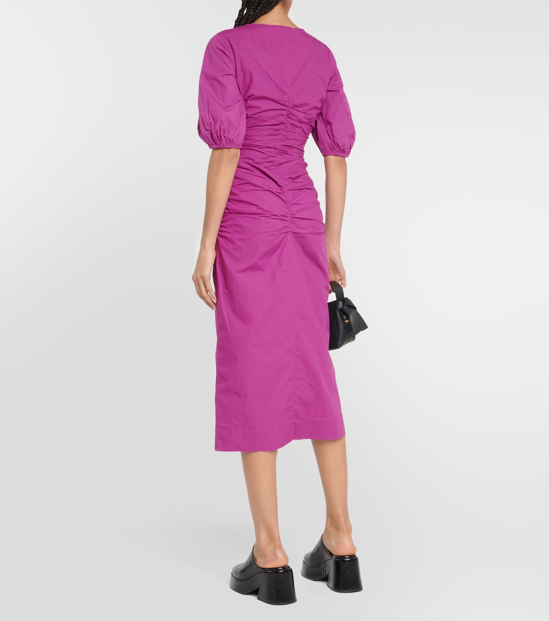 Midikleid aus Baumwollpopeline | Ganni