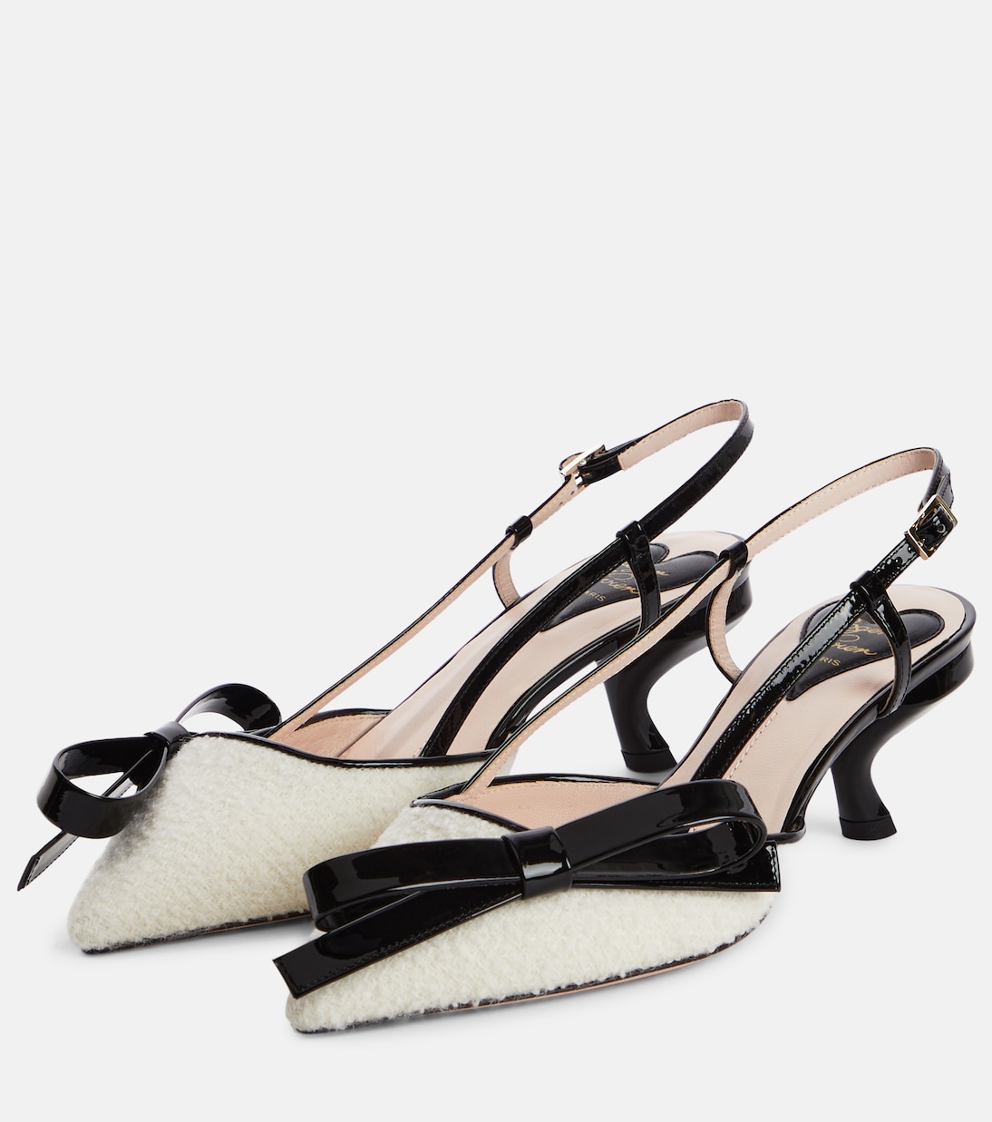 Pumps slingback Virgule in bouclé | Roger Vivier