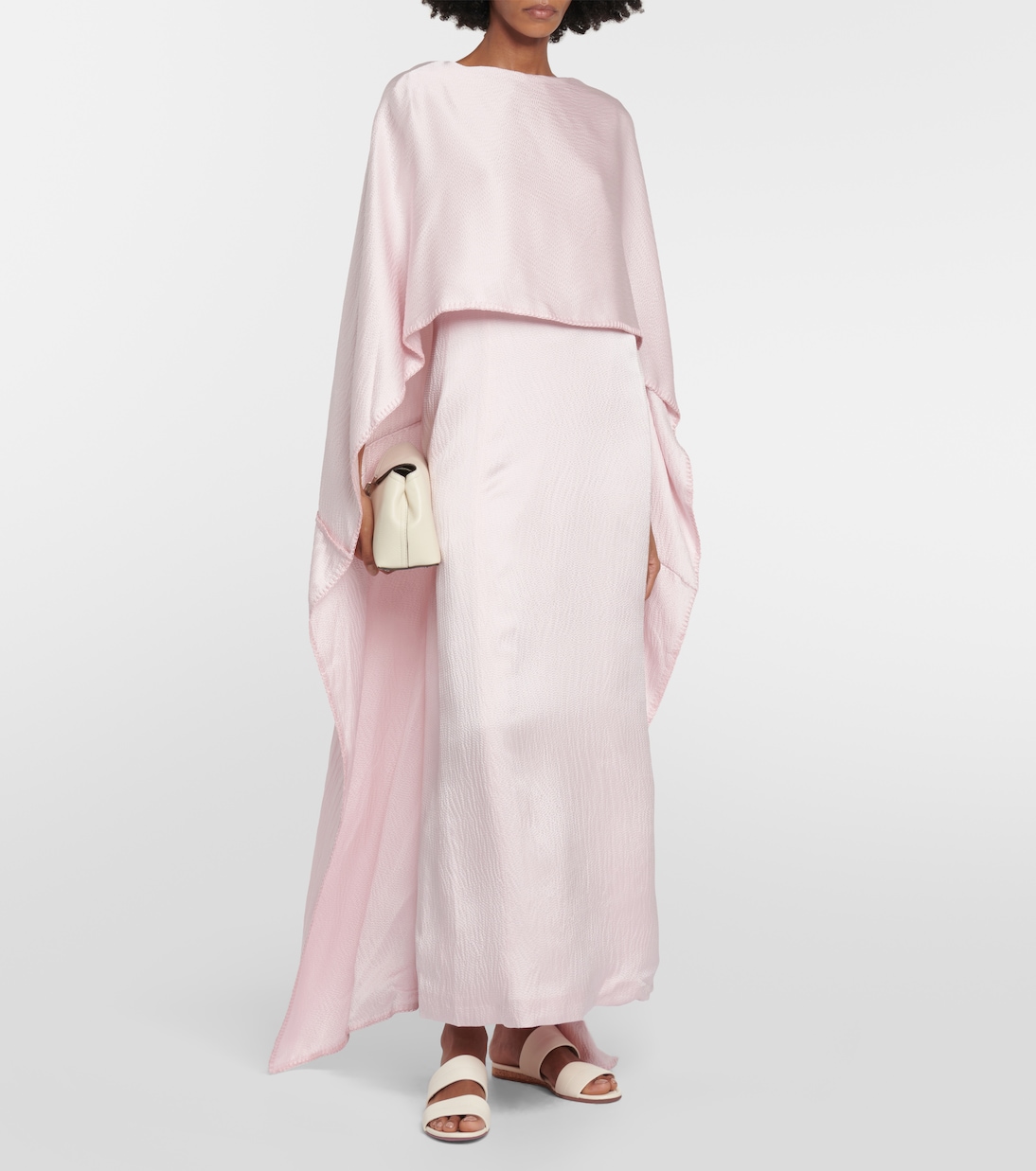 Caped silk satin gown | Gabriela Hearst