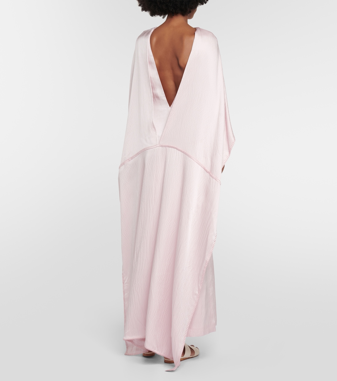 Caped silk satin gown | Gabriela Hearst