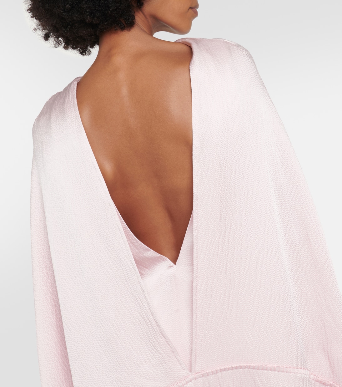 Caped silk satin gown | Gabriela Hearst