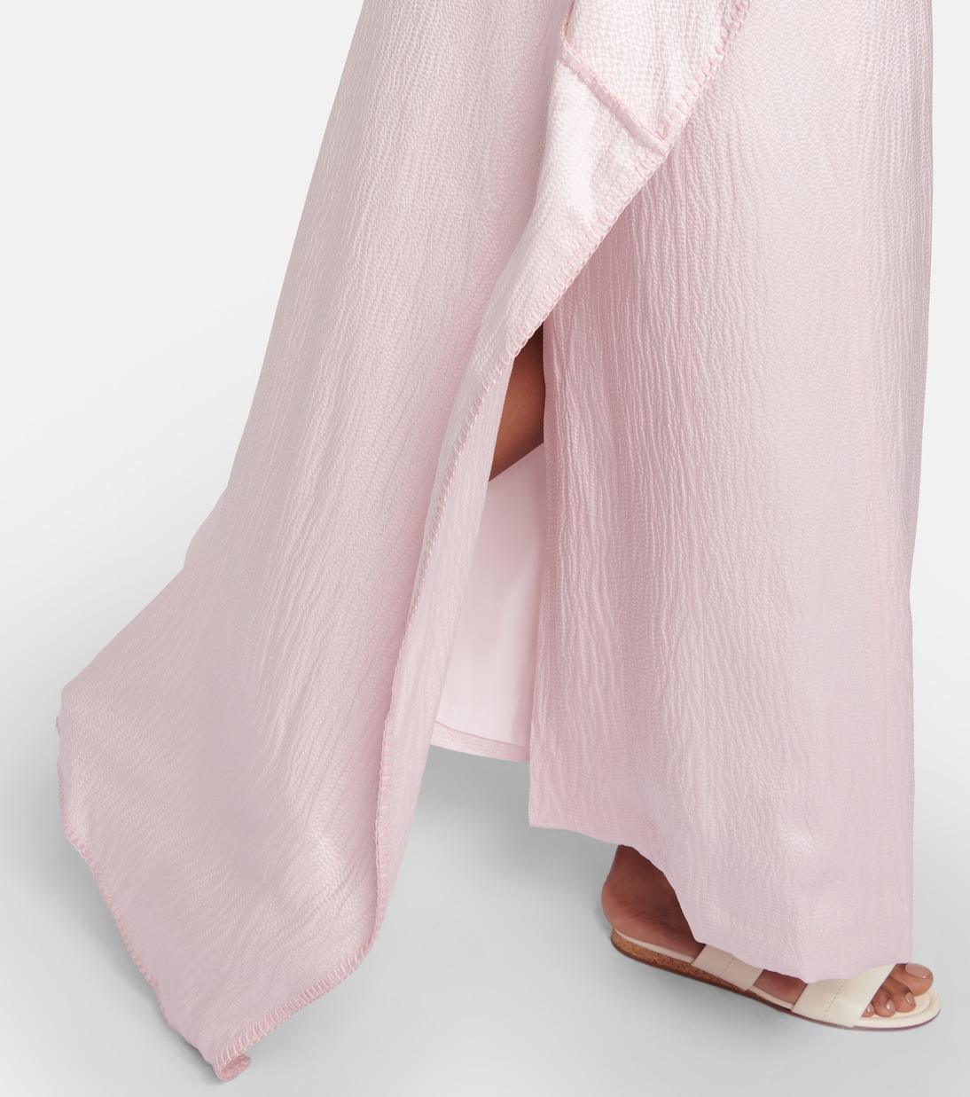 Caped silk satin gown | Gabriela Hearst