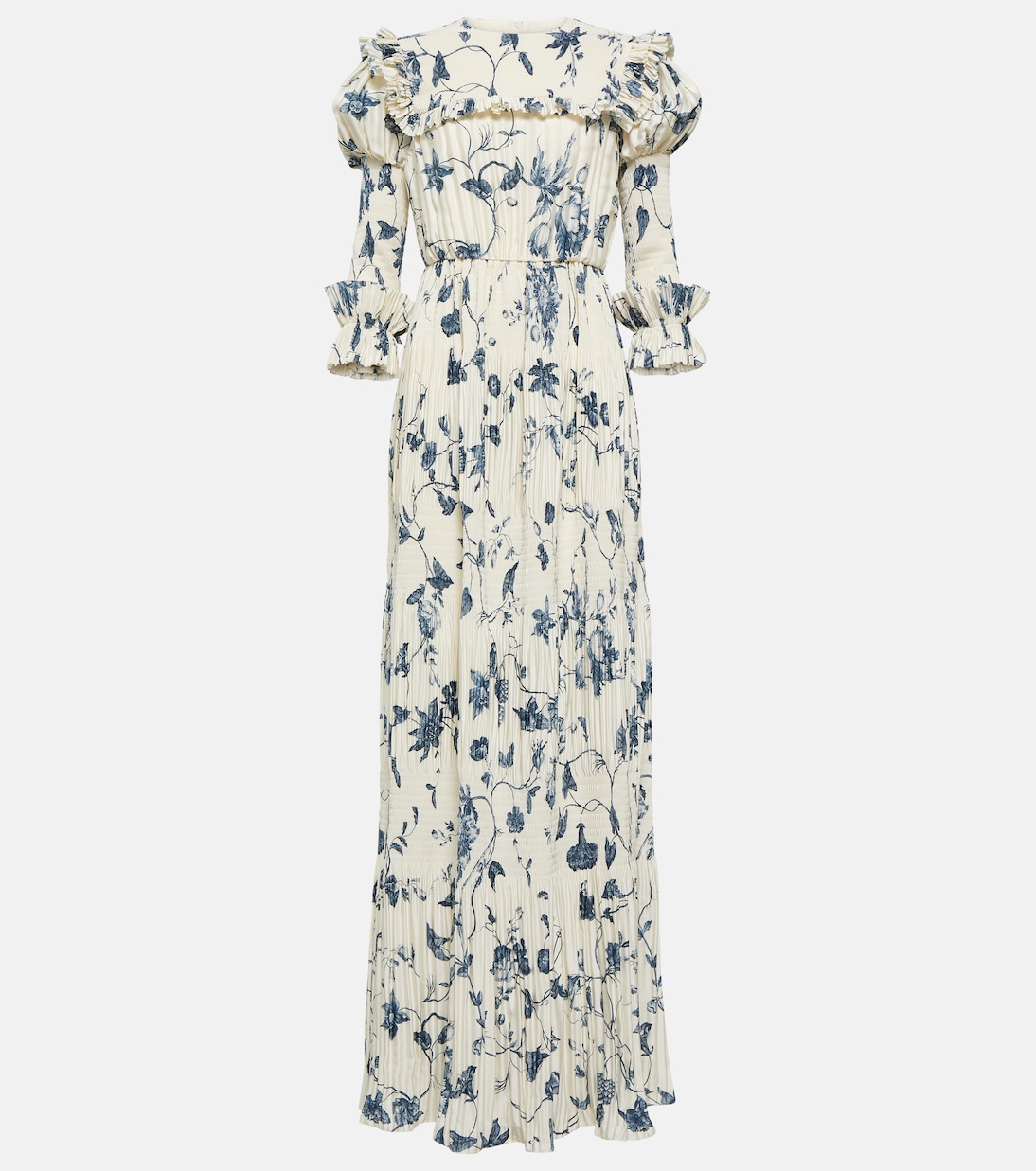 Vestido de fiesta de satén plisado | Erdem