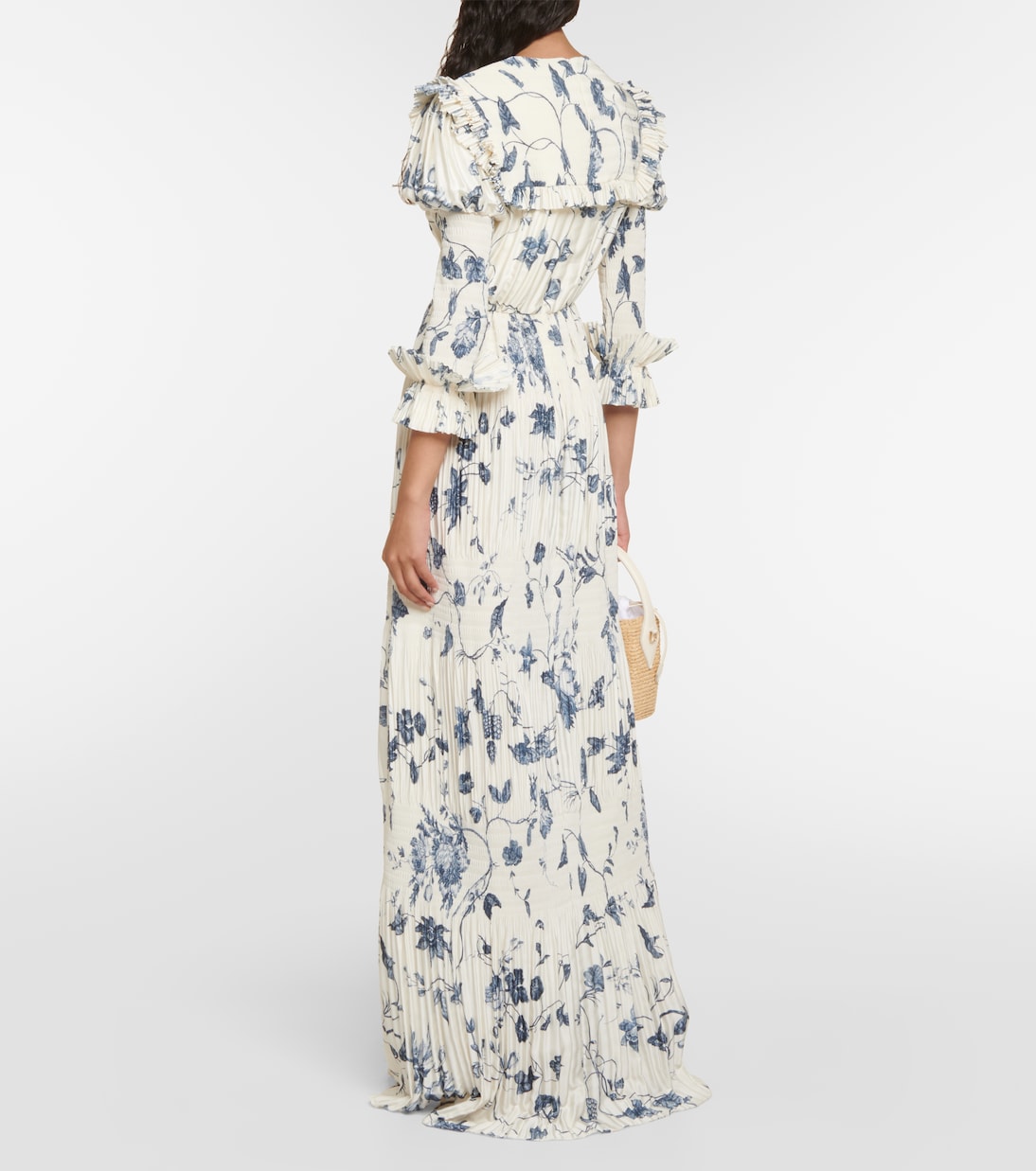 Vestido de fiesta de satén plisado | Erdem