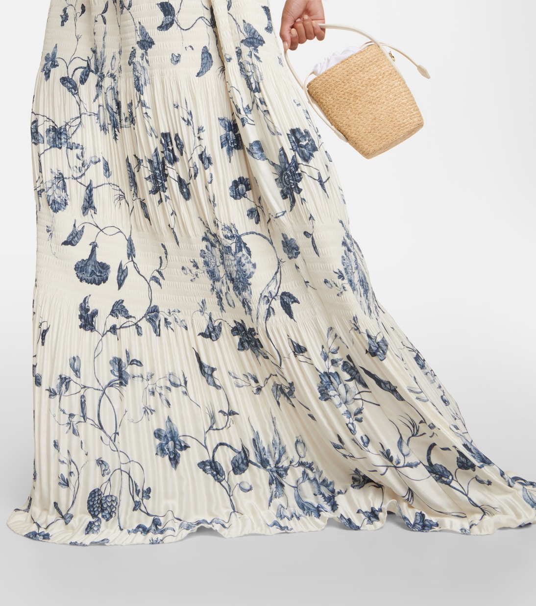 Vestido de fiesta de satén plisado | Erdem