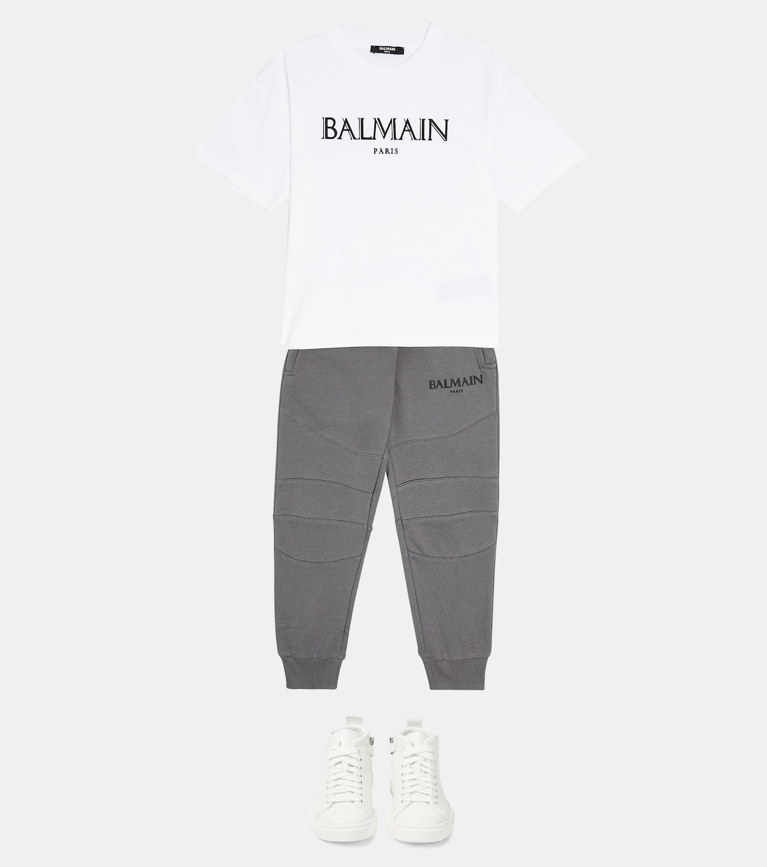 Pantalon de survêtement en coton à logo | Balmain Kids