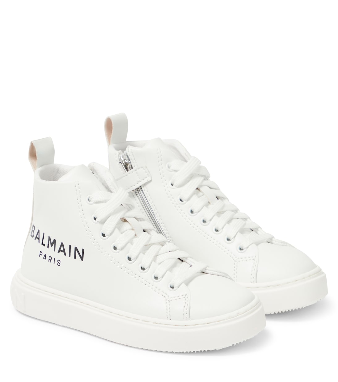 High-Top Sneakers aus Leder | Balmain Kids