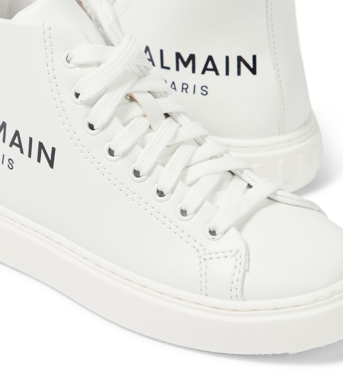 High-Top Sneakers aus Leder | Balmain Kids