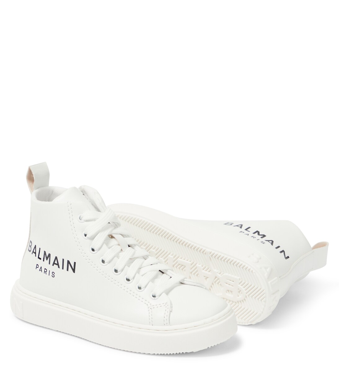 High-Top Sneakers aus Leder | Balmain Kids