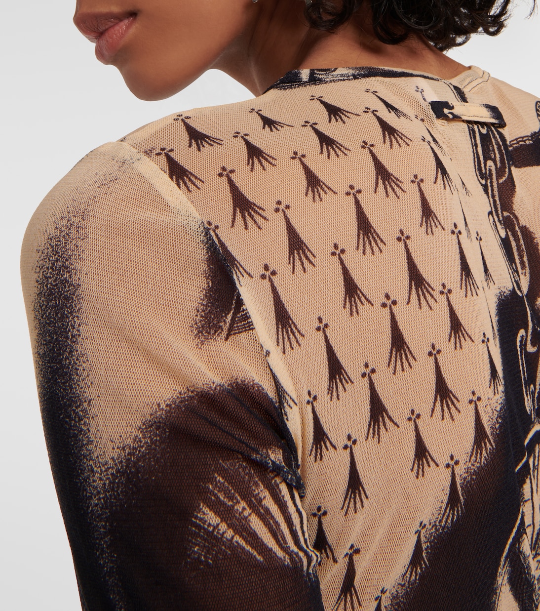 Tattoo Collection mesh midi dress | Jean Paul Gaultier