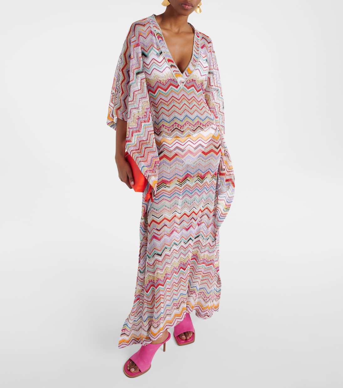 Zig Zag lamé beach cover-up | Missoni Mare