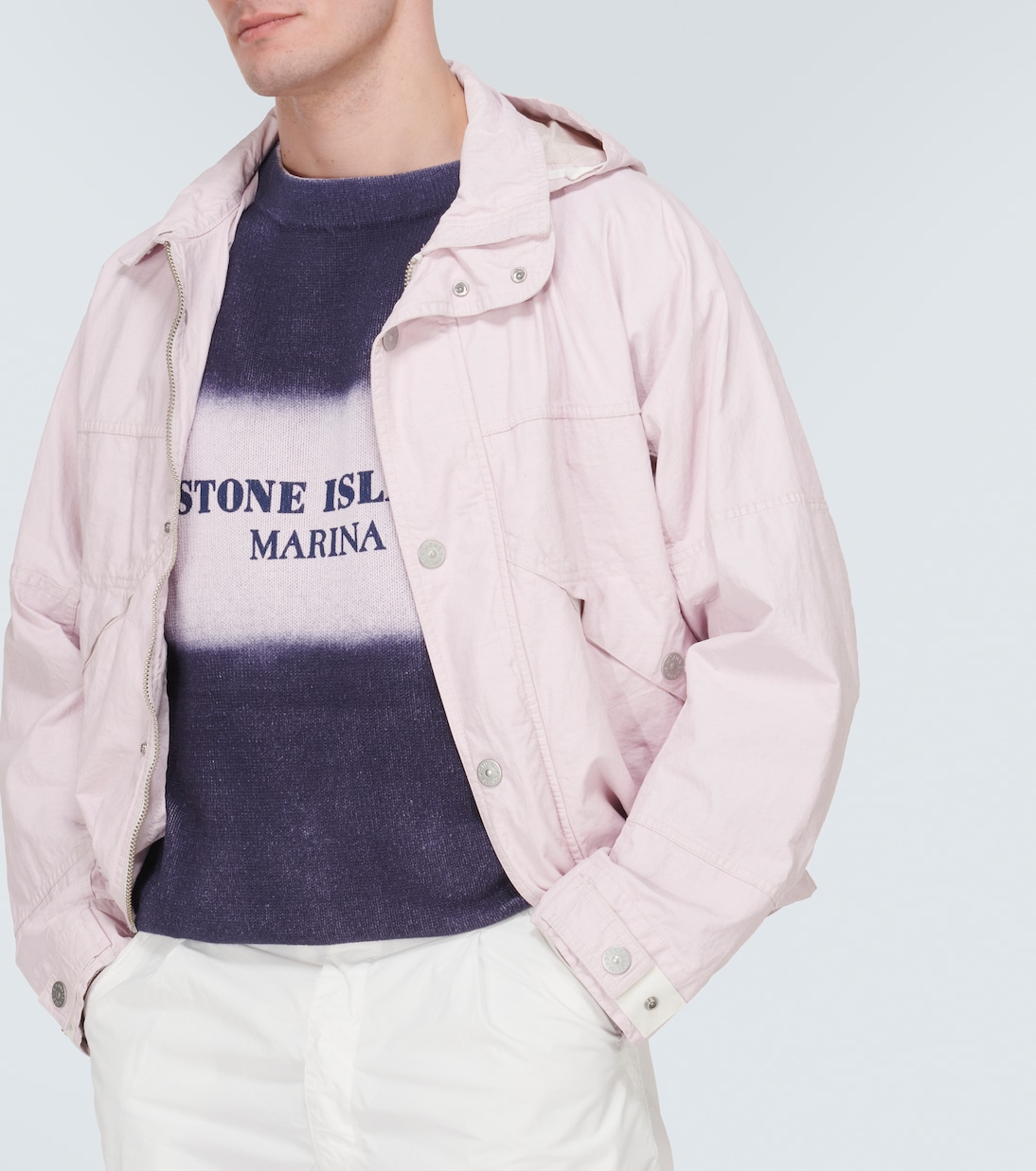 Marina - Pullover in cotone con logo | Stone Island