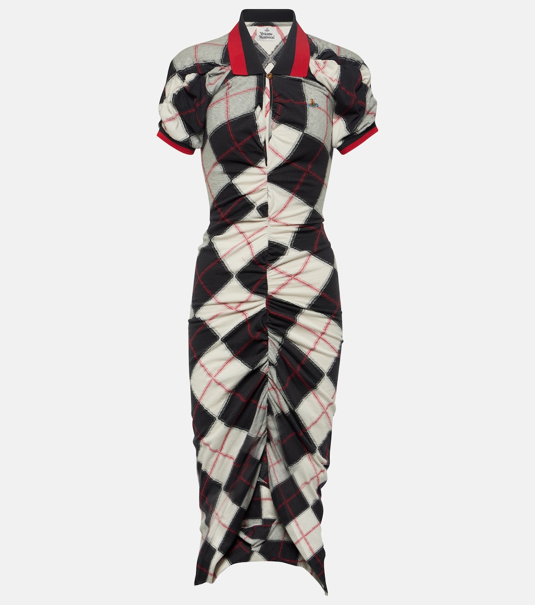 Pulling argyle cotton midi dress | Vivienne Westwood