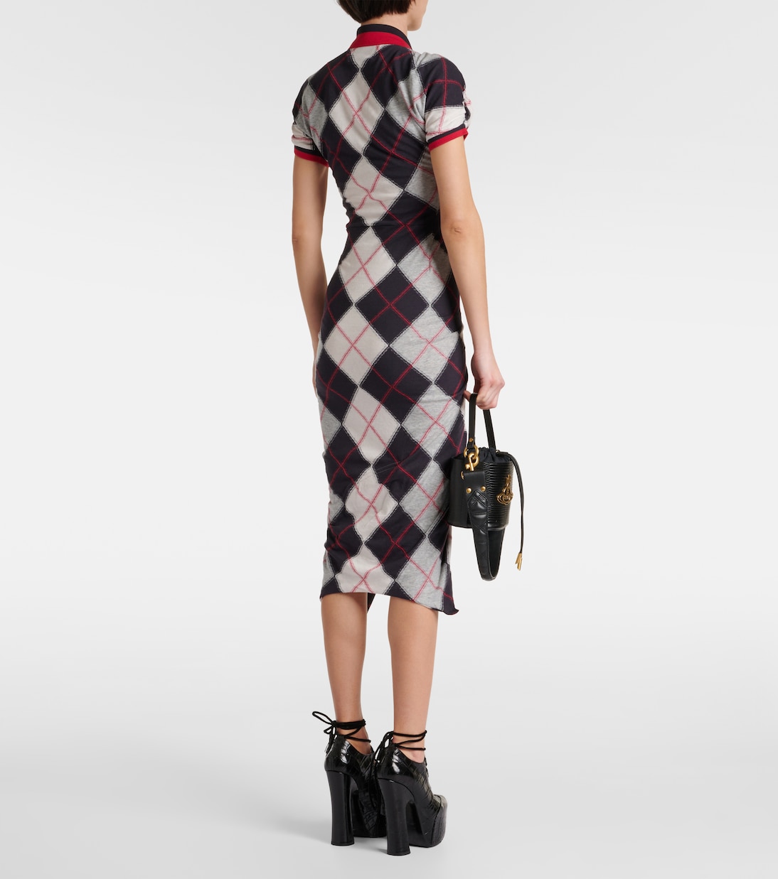Pulling argyle cotton midi dress | Vivienne Westwood